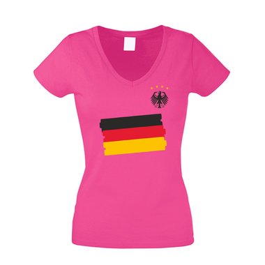 WM 18 - Deutschland Damen T-Shirt V-Neck