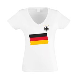 WM 18 - Deutschland Damen T-Shirt V-Neck