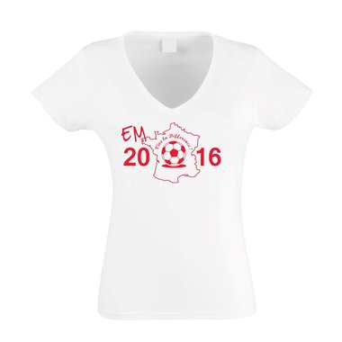 EM 2016 Damen T-Shirt V-Neck - Vive la Difference