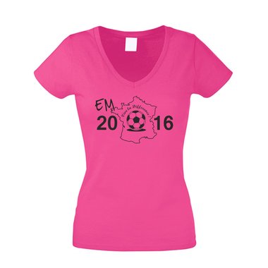 EM 2016 Damen T-Shirt V-Neck - Vive la Difference