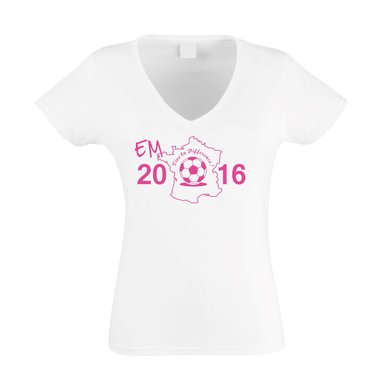 EM 2016 Damen T-Shirt V-Neck - Vive la Difference