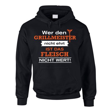 Herren Hoodie - Wer den Grillmeister nicht ehrt, ist das Fleisch nicht wert