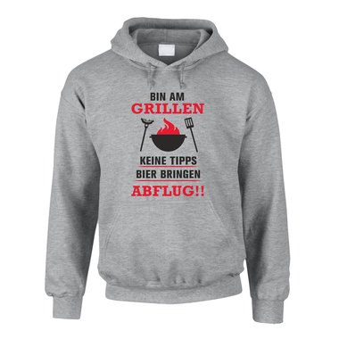 Herren Hoodie - Bin am Grillen