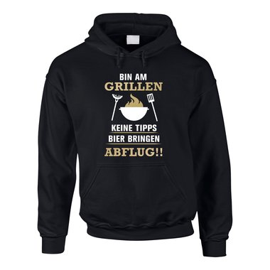 Herren Hoodie - Bin am Grillen