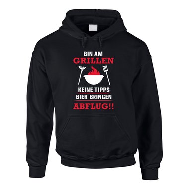 Herren Hoodie - Bin am Grillen