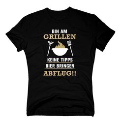 Bin am Grillen - Herren T-Shirt