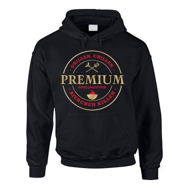 Herren Hoodie Premium Grillmeister - grillen, chillen, Bierchen killen
