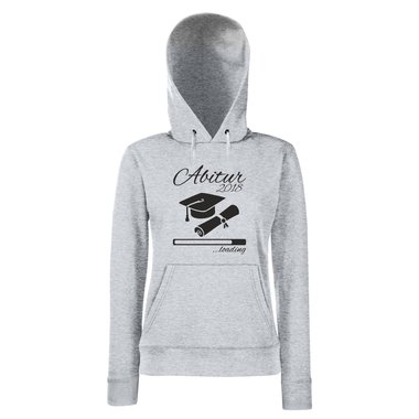 Damen Hoodie - Abitur 2018 loading mit Doktorhut