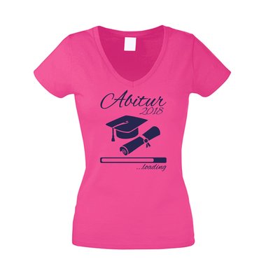 Damen T-Shirt V-Neck - Abitur 2018 loading