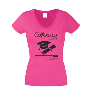 Damen T-Shirt V-Neck - Matura 2018 ...loading