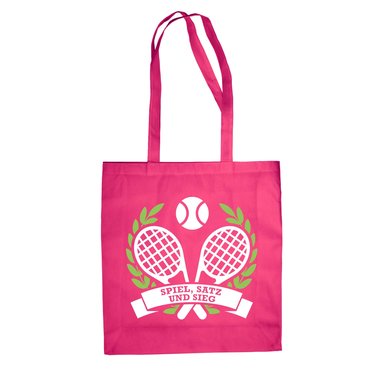 Baumwolltasche Jutebeutel Tennis - Spiel, Satz und Sieg