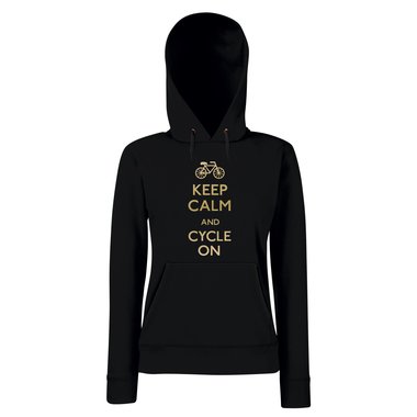 Damen Hoodie - Keep calm and cycle on