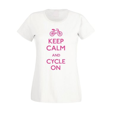 Damen T-Shirt - Keep calm and cycle on