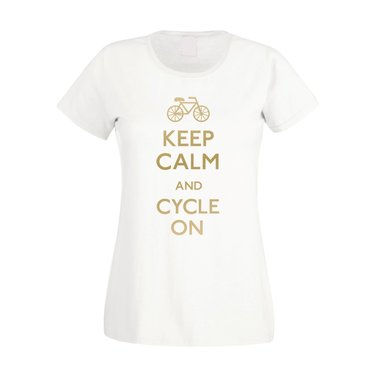 Damen T-Shirt - Keep calm and cycle on