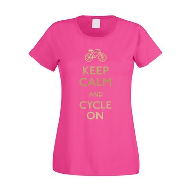 Damen T-Shirt - Keep calm and cycle on