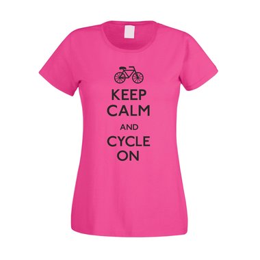 Damen T-Shirt - Keep calm and cycle on