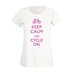 Damen T-Shirt - Keep calm and cycle on