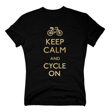 Herren T-Shirt - Keep calm and cycle on
