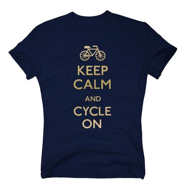 Herren T-Shirt - Keep calm and cycle on
