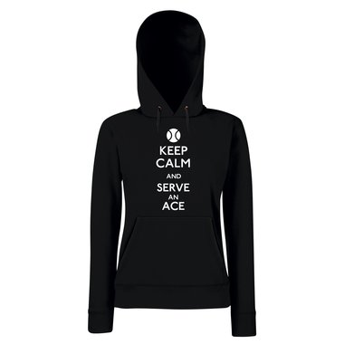 Damen Hoodie Tennis - Keep calm and serve an ace