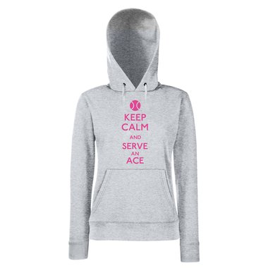 Damen Hoodie Tennis - Keep calm and serve an ace