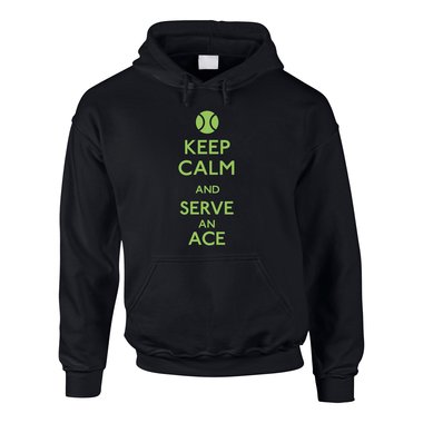 Geschenke für Tennisspieler - Herren Hoodie - Keep calm and serve an ace