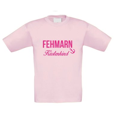 Kinder T-Shirt ? Fehmarn Kstenkind dunkelblau-rot 110-116