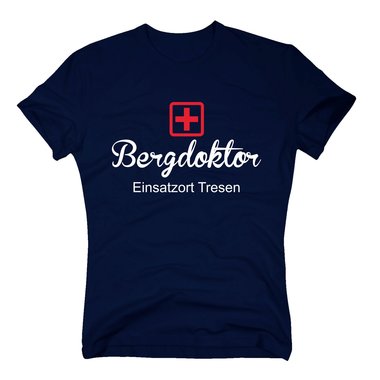 Apres Ski T-Shirt Herren Bergdoktor Einsatz Tresen weiss XXXL