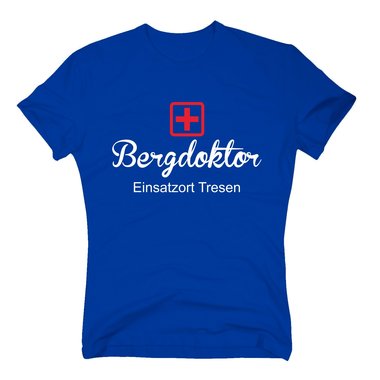 Apres Ski T-Shirt Herren Bergdoktor Einsatz Tresen weiss XXXL