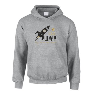 One day fly me to the moon - Kinder Hoodie schwarz-gold 98-104