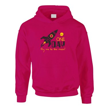 One day fly me to the moon - Kinder Hoodie schwarz-gold 98-104