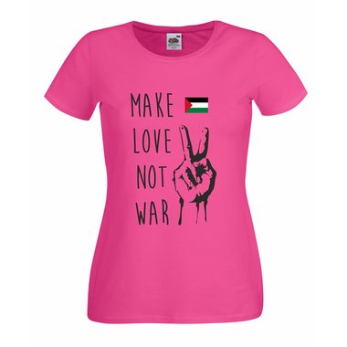 Damen PALESTINE T-Shirt Gaza - Make Love Not War Peace