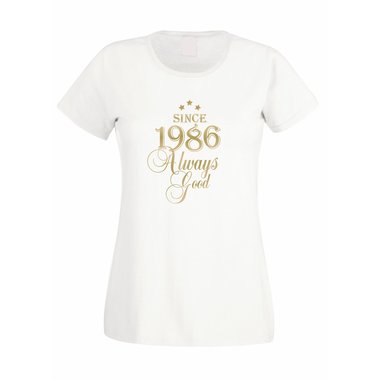 Since 1986 - Damen T-Shirt - Since 1986 Always Good fuchsia-gold L
