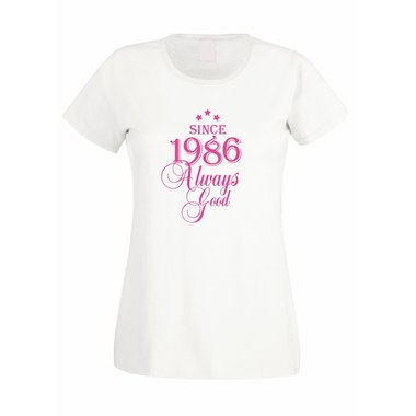 Since 1986 - Damen T-Shirt - Since 1986 Always Good fuchsia-gold L