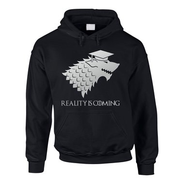 Geschenk zum Studienabschluss - Herren Hoodie - Reality is coming schwarz-weiss XXXL