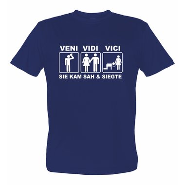 JGA Sprche - T-Shirt VENI VIDI VICI Junggesellenabschied weiss M