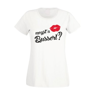 Damen T-Shirt - Mogst a Busserl?