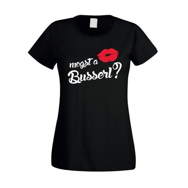 Damen T-Shirt - Mogst a Busserl?