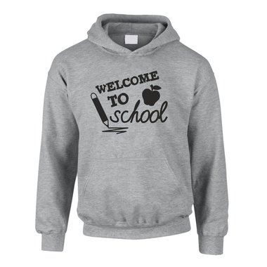 Kinder Hoodie - Welcome to school - mit Apfel