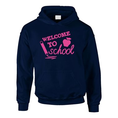 Kinder Hoodie - Welcome to school - mit Apfel