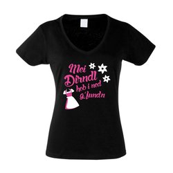 Wiesn T-Shirt - Damen V-Neck - Mei Dirndl hob i ned gfunden