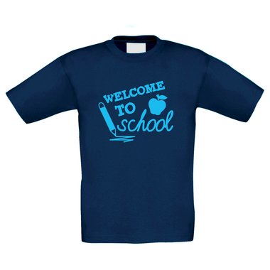 Kinder T-Shirt - Welcome to school - mit Apfel