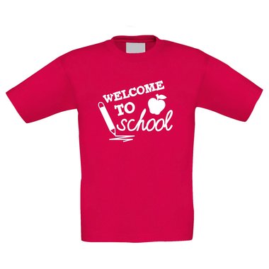 Kinder T-Shirt - Welcome to school - mit Apfel