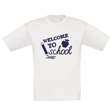 Kinder T-Shirt - Welcome to school - mit Apfel