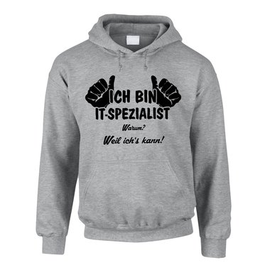 Geschenk fr Informatiker - Hoodie Herren - Ich bin IT-Spezialist, weil ichs kann!