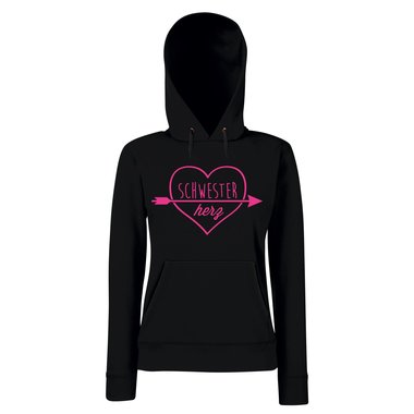 Damen Hoodie - Schwesterherz mit Pfeil
