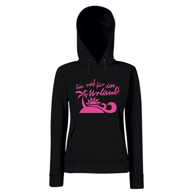 Damen Hoodie - bin reif fr den Urlaub
