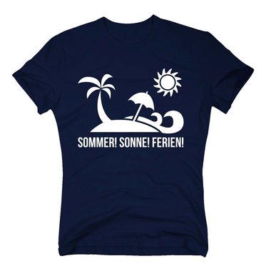 Urlaubs T-Shirt - Herren - Sommer! Sonne! Ferien!