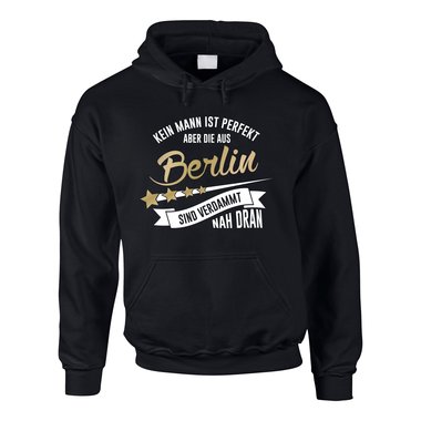 Herren Hoodie - Kein Mann ist perfekt aber die aus Berlin sind nah dran