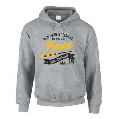 Herren Hoodie - Kein Mann ist perfekt aber die aus Bonn sind nah dran